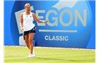 BIRMINGHAM, ENGLAND - JUNE 14: Barbora Zahlavova Strycova of Czech Republic celebrates her win against Casey Dellacqua of Australia on day six of the Aegon Classic at Edgbaston Priory Club on June 13, 2014 in Birmingham, England. (Photo by Tom Dulat/Getty Images)